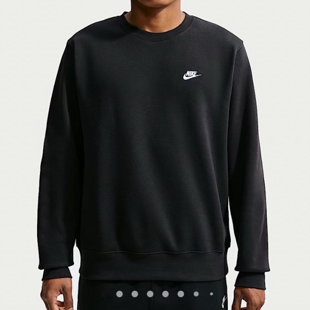 Nike Sportswear Club Fleece Crewneck Sweatshirt Black BV2662-010 Mens L